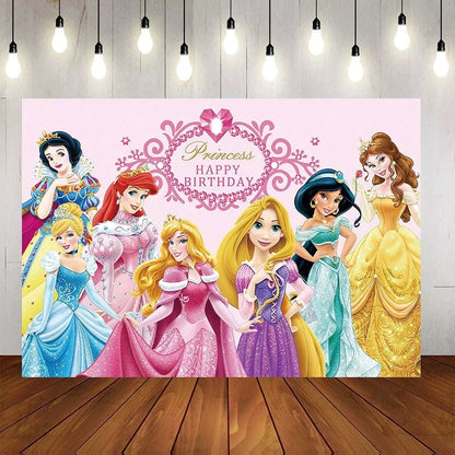 Disney princess backdrop