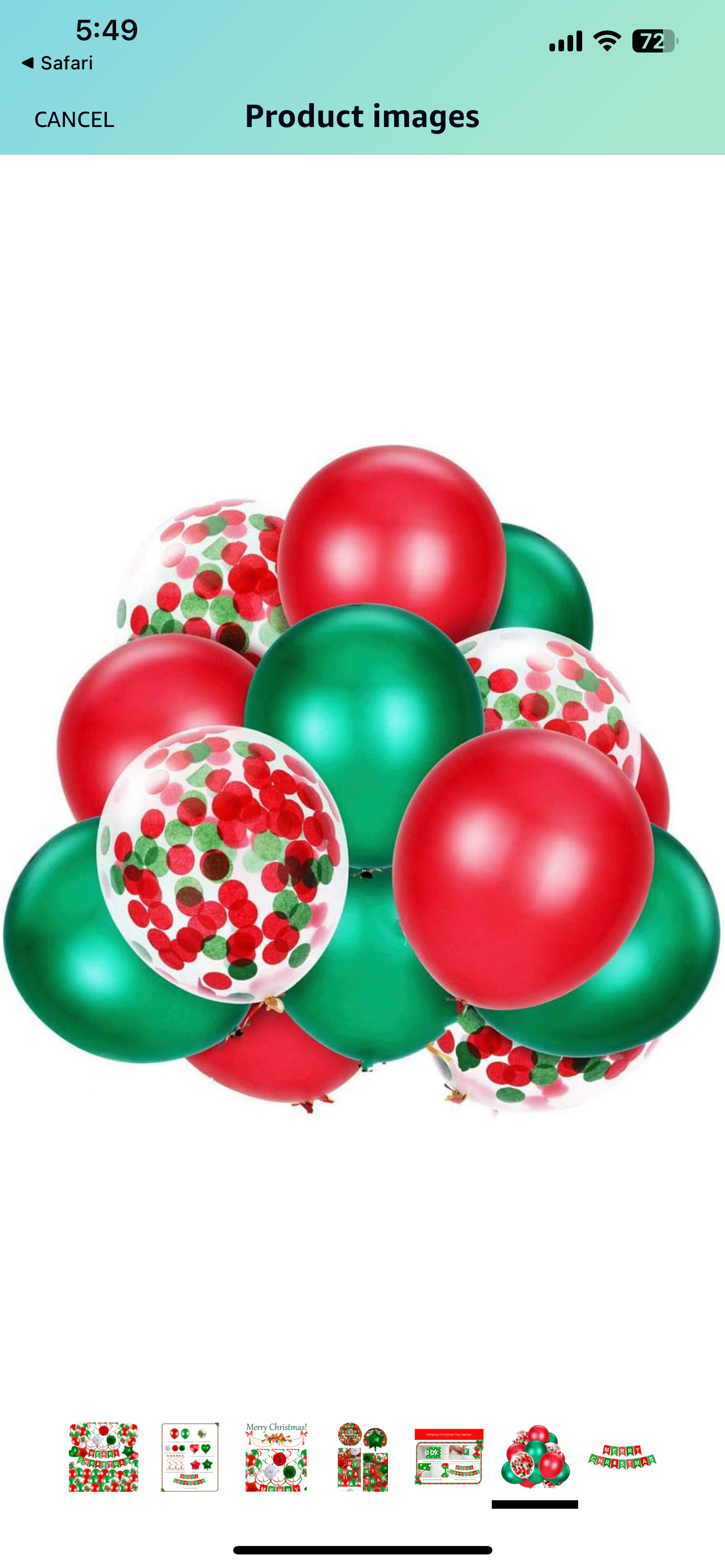 Merry Christmas balloon package