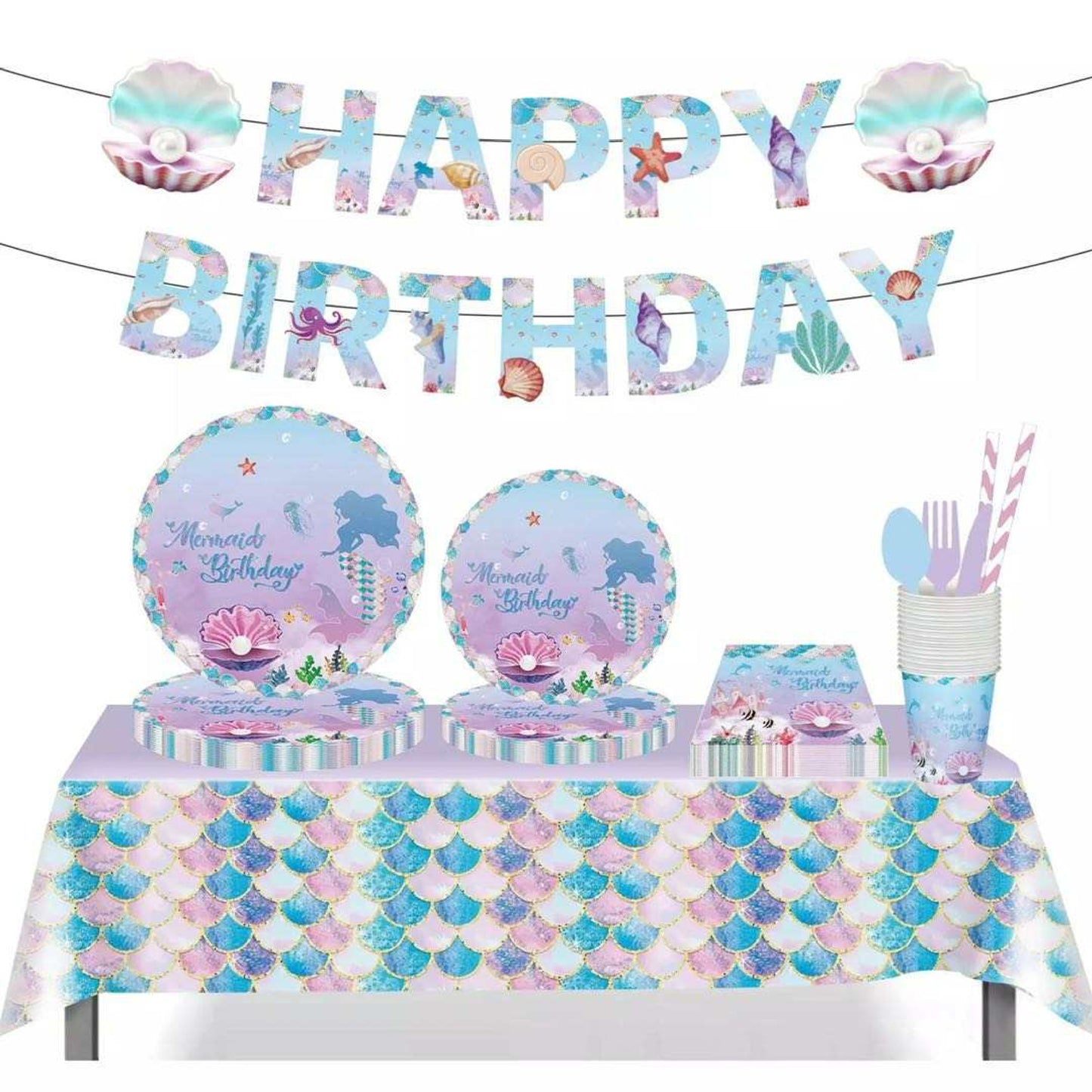 Mermaid birthday sets