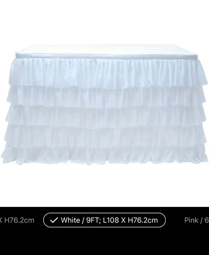 White table skirt