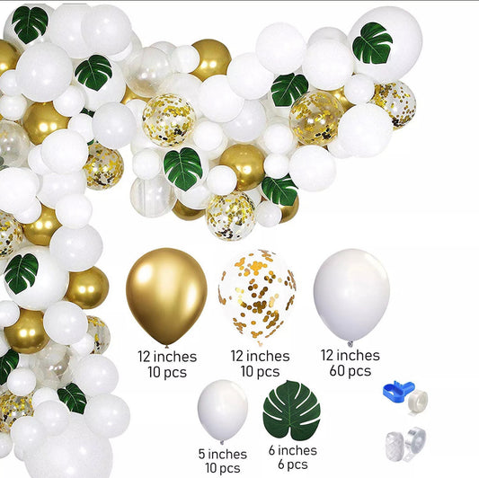 Balloon white and gold package