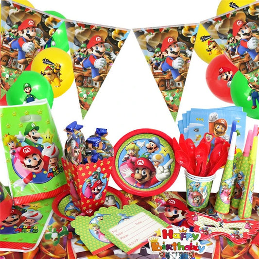 Mario birthday party set