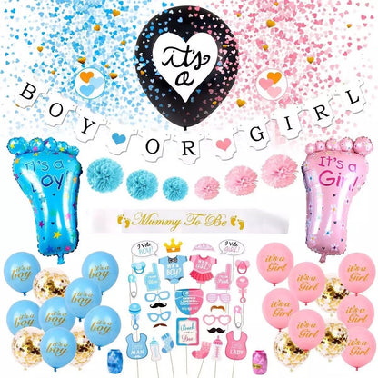 Gender Reveal balloon set