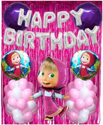 Masha birthday balloon set