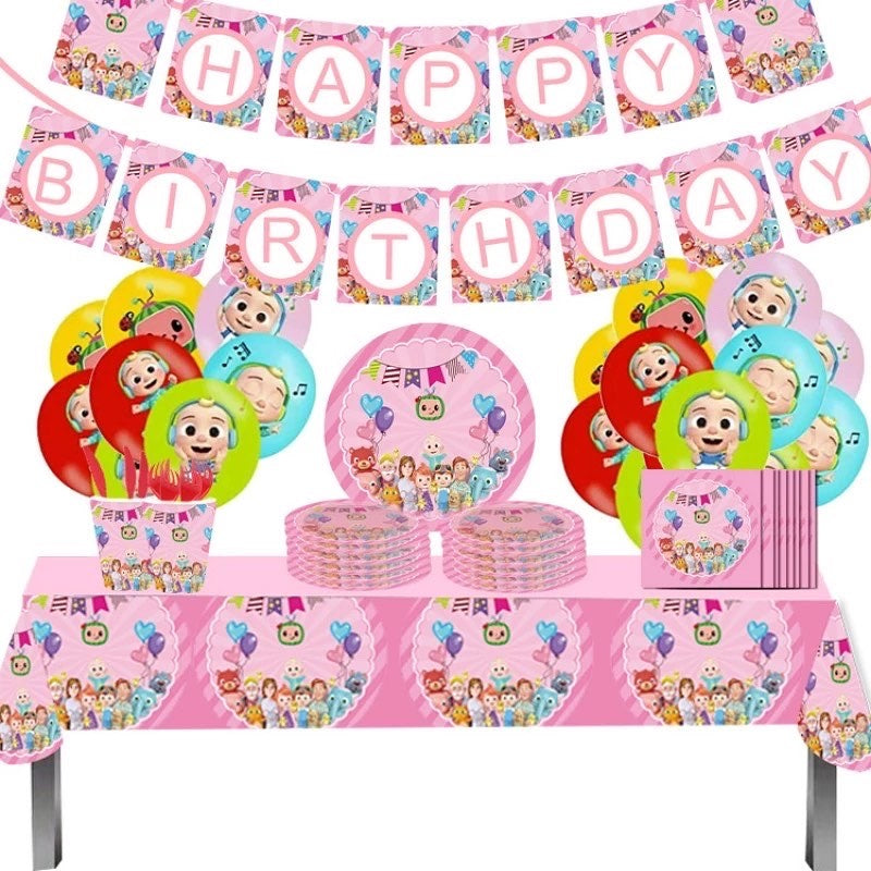 COCOMELON PINK BIRTHDAY SET